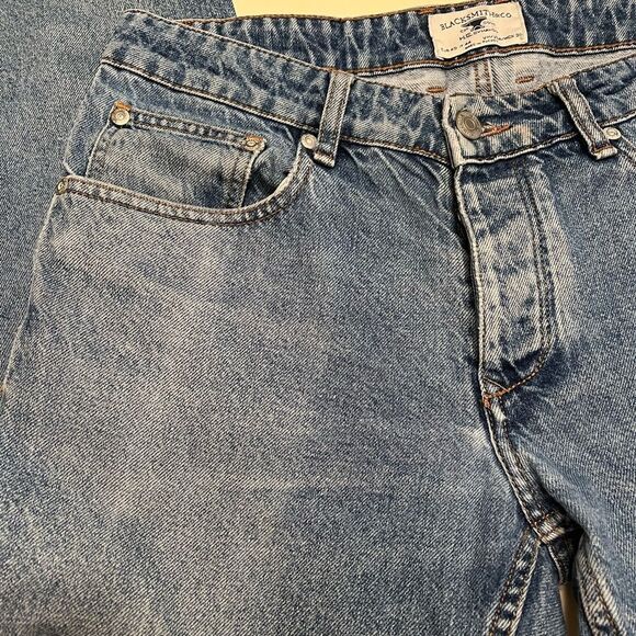 Blacksmith & Co. H.E. By Mango Button Fly Straight Leg Jeans sz 30 - Picture 3 of 7
